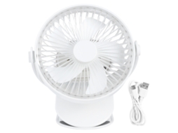 Ventilador De Mesa Laxiscreed Com Clip, Silencioso E Luz Noturna Para Escritório, Estudante E Dormitório