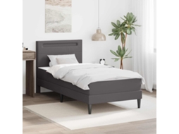 Vidaxl Estrutura Da Cama Cinzento 100 X 200 Cm Couro Sintético