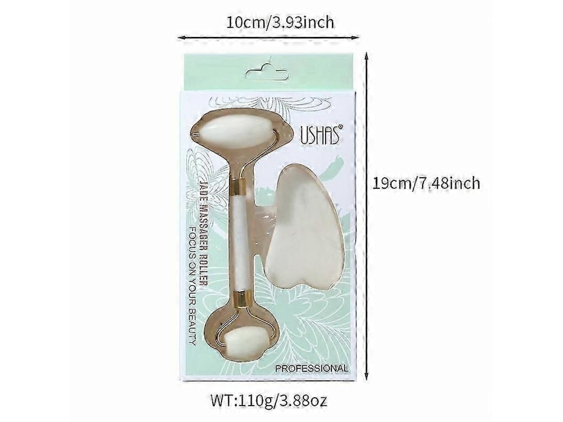 Conjunto de Ferramentas Faciais Gua Sha, Rolo Jade para o Rosto, Facial Mulheres, Massageador Facia L. GOKOCO