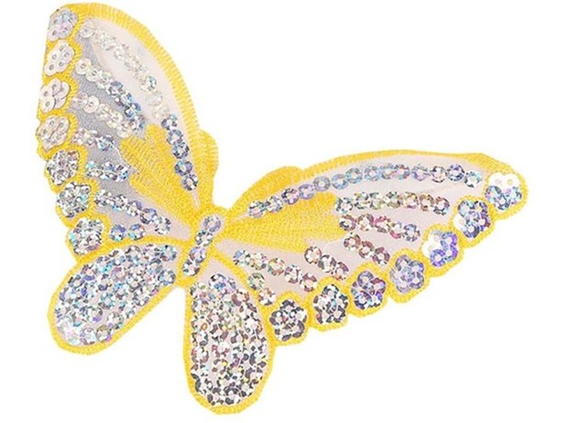 Painéis De Pente 2-pack - Decoração De Roupas - Bordados - Motivo De Borboleta - Poliéster - 15 Cm X 8,5 Cm