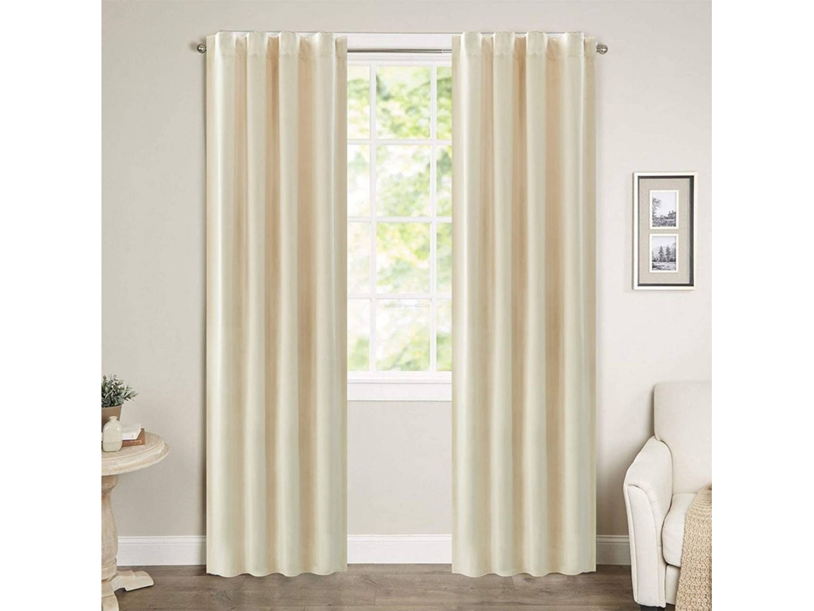 Cortinas Blackout De Veludo Luxuosas Da Rootz - Cortinas - Coberturas De Janela - Bloqueio De Luz - Isolamento Térmico - Fácil Instalação - 140 Cm X