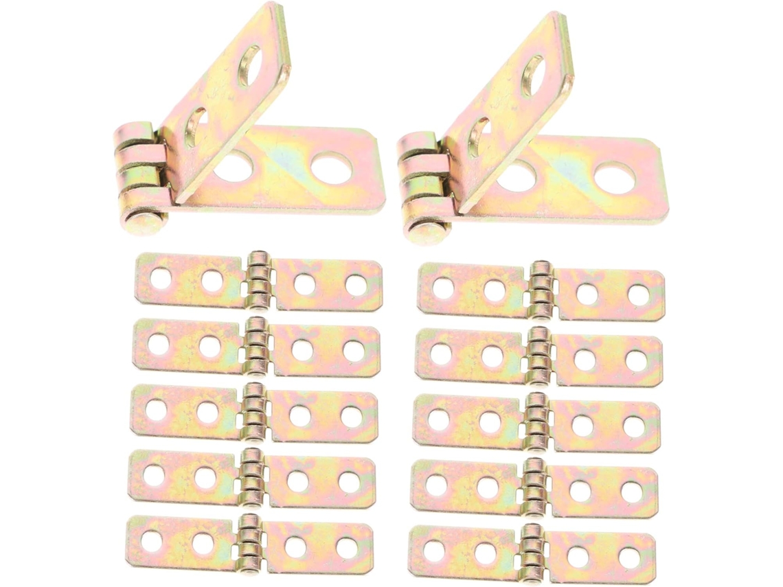 Conjunto De 12 Dobradiças Decorativas Dobráveis Para Caixa Joias Em