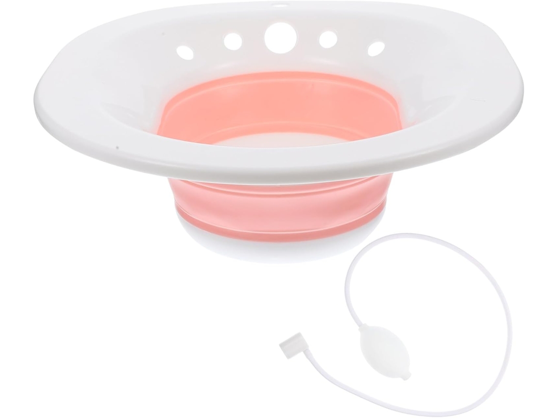 Banheira De Assento Dobrável Rosa Claro Para Cuidados Pós-parto, Bacia Leve