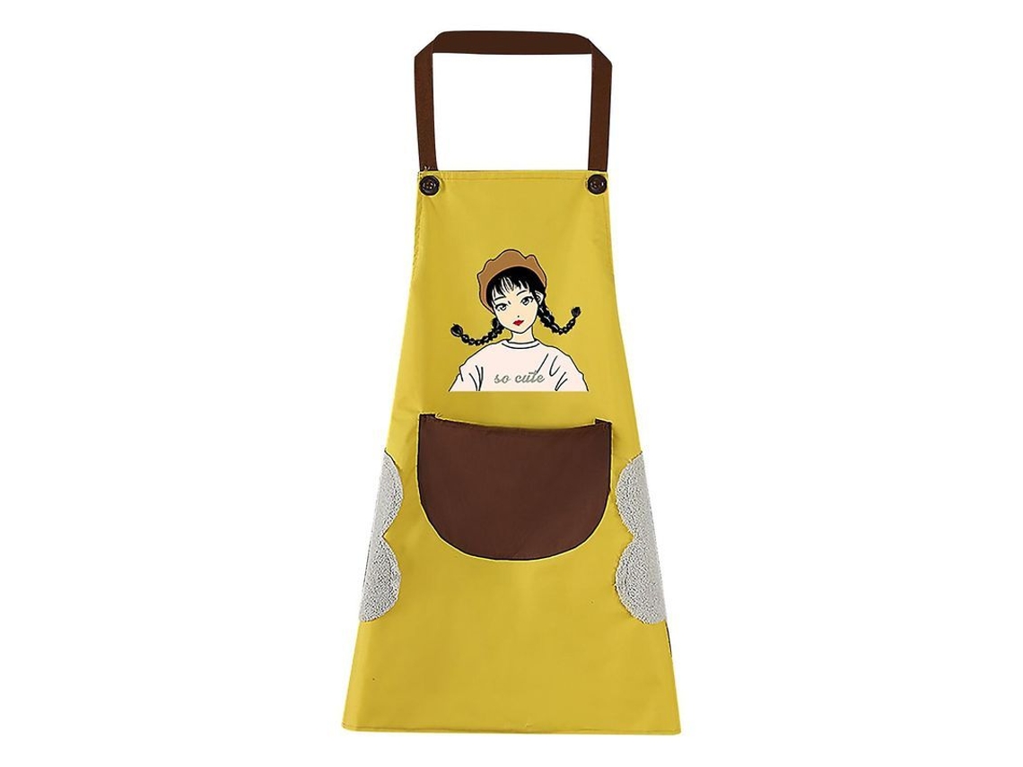 Delantal Sem Mangas De Cozinha Cartoon Bosaid Impermeável Anti-gorduras Pvc Com Forro De Pelúcia Coral 7