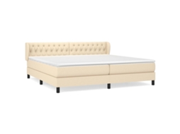 Box Spring Bed, Box Spring Beds Vidaxl Creme Tecido (200 X 200 Cm)