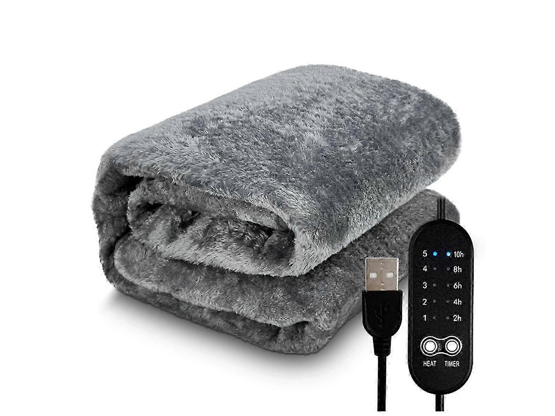 Manta Aquecida Elétrica Usb, Macia E Aconchegante, Com Temperatura Ajustável E Temporizador, 80x160cm Olysi Shop