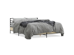 Bed Frame, Bed Frames Vidaxl Marrom Madeira Processada (160 X 200 Cm)