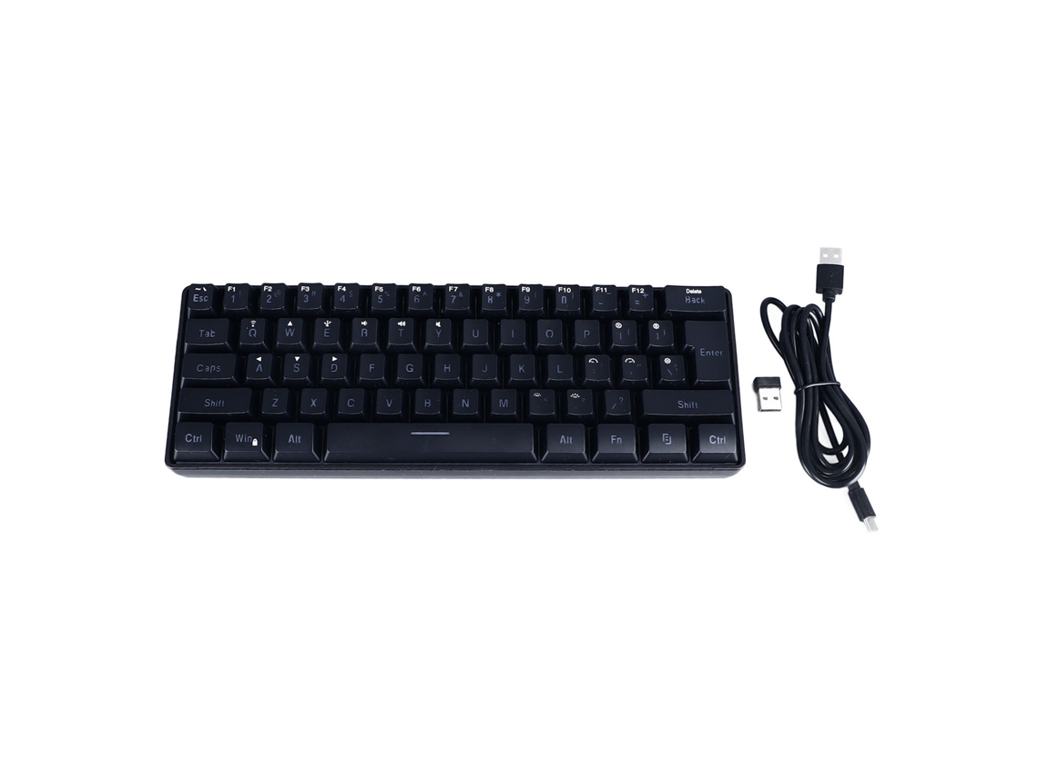 Aetheria teclado Gamer 61 Teclas 3 Modos Rgb Backlit Bluetooth Sem Fio e com Fio Preto
