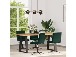 Vidaxl Cadeiras De Jantar 4 Pcs Veludo Verde-escuro
