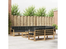 Vidaxl Conjunto De Sofás Para Exterior 9 Pcs Branco E Antracite