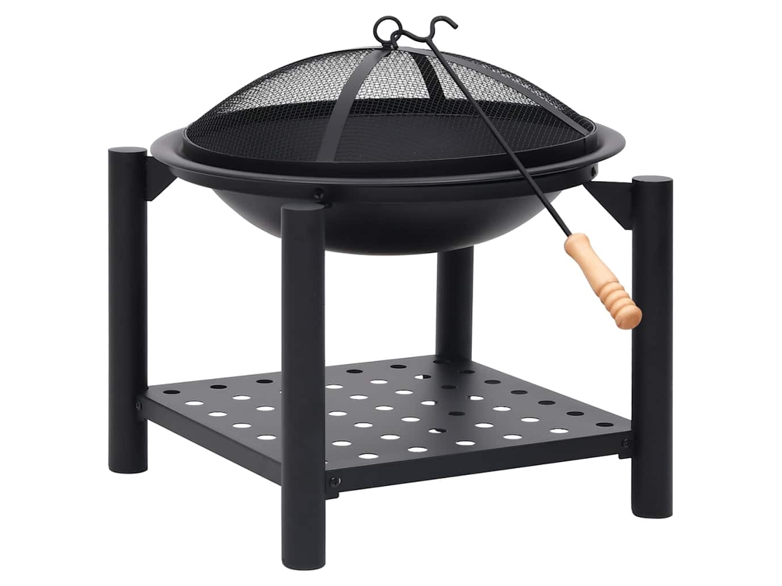 Fire Pit, Fire Pits Vidaxl Preto Aço