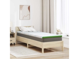 Vidaxl Topper De Colchão Branco E Verde 70 X 200 Cm Tecido Jacquard