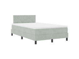 Conjunto 1 Cama Moderna Vidaxl Cinzento Veludo (120 X 200 Cm)