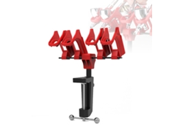 Suporte de aerógrafo ajustável de 30 mm com liberação rápida e rotação de 360° para uso prático e sem esforço.