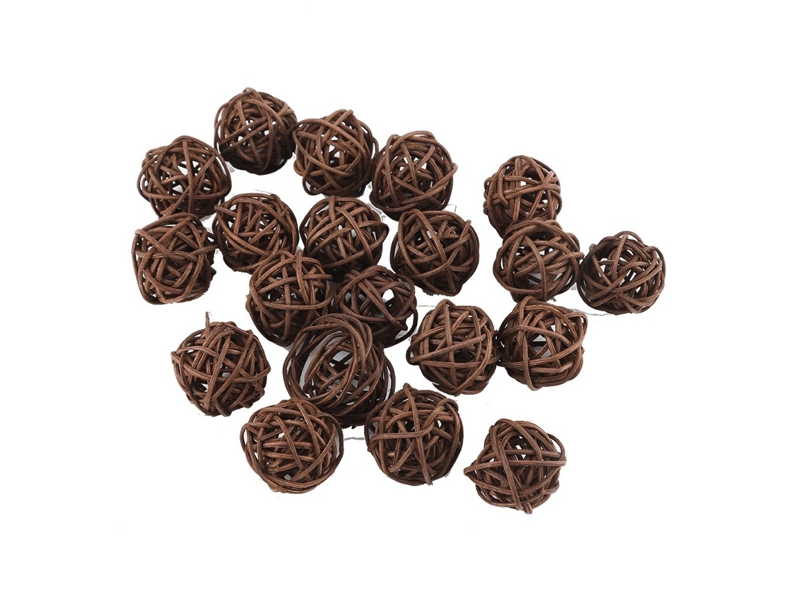 20 Bolas Decorativas De Vime Para Casamentos, Aniversários E Festas (marrom)