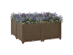 Vidaxl Canteiro Elevado 80x80x38 Cm Polipropileno