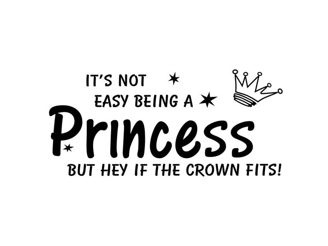 Laxiscreed Stickers De Parede Com Letras Princess Para Decorar O Quarto Infantil