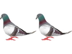 2 Pombos Decoração HEAN Plástico