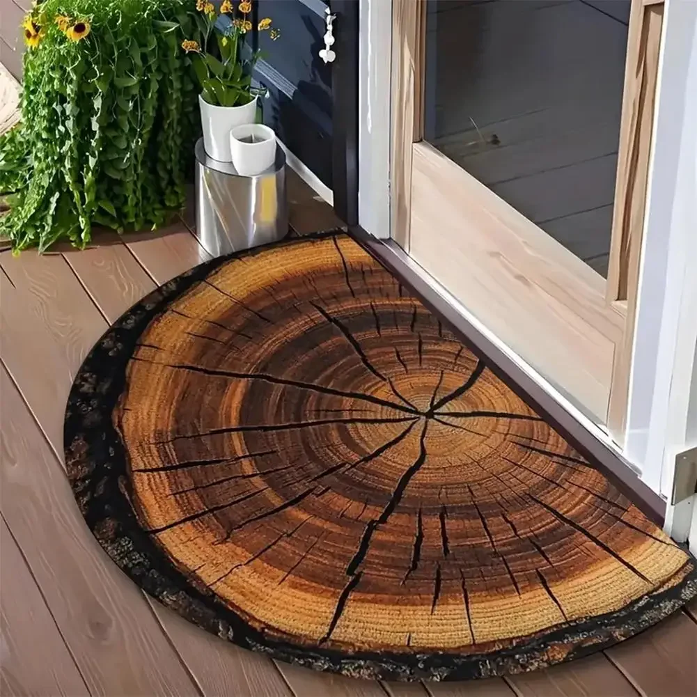 (estilo 17 45x70cm) Tapete De Entrada Semicircular Em Mosaico, Estilo Retrô, Em Formato De Leque.