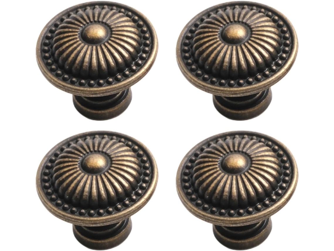 Conjunto De 20 Puxadores Madeira Vintage Para Gavetas E Armários, Em Bronze, Ideais Para Armários, Guarda Roupas E