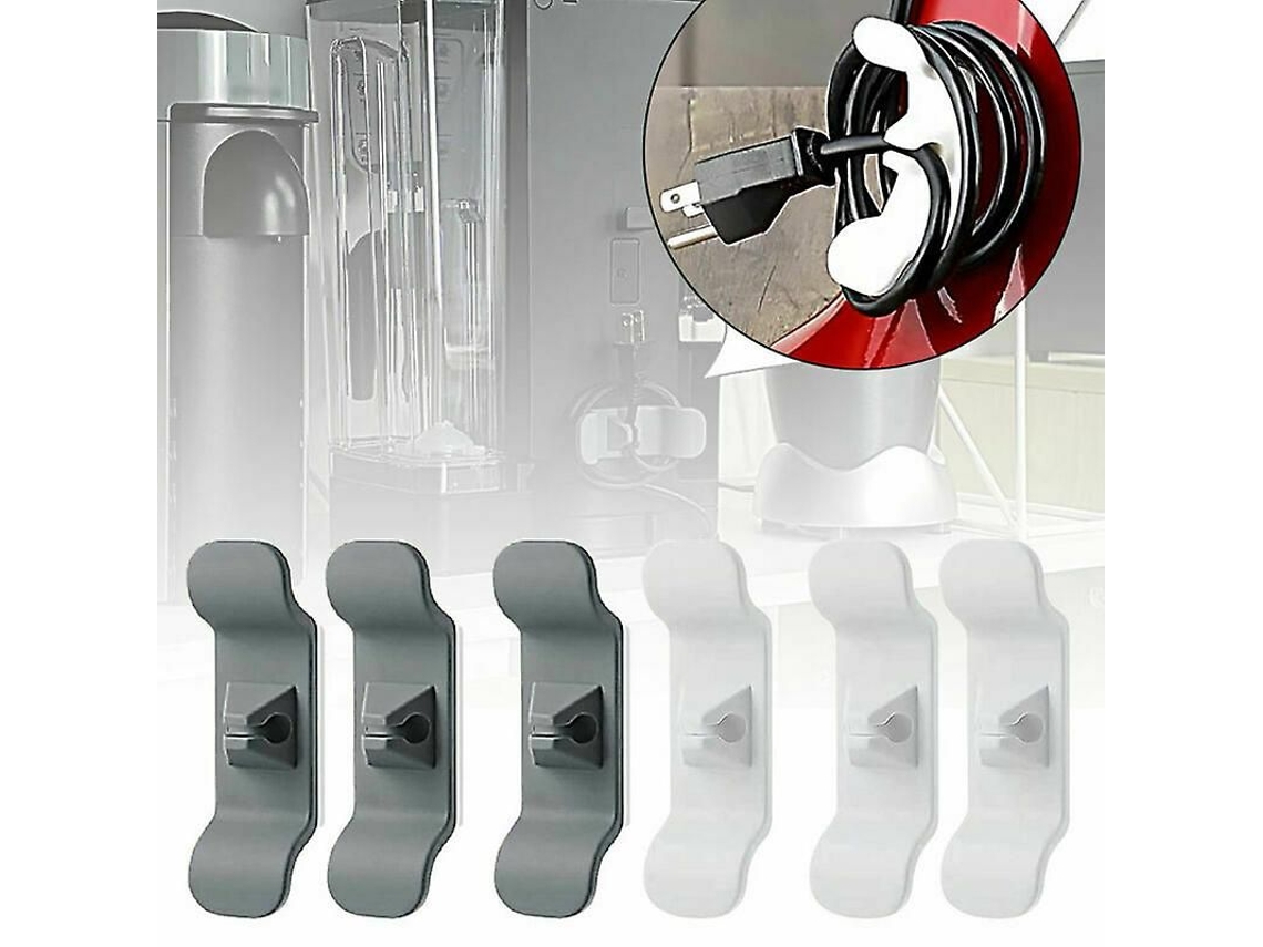 Conjunto De 4 Organizadores Cabos Enroladores Para Eletrodomésticos Cozinha, Tk 4x Branco