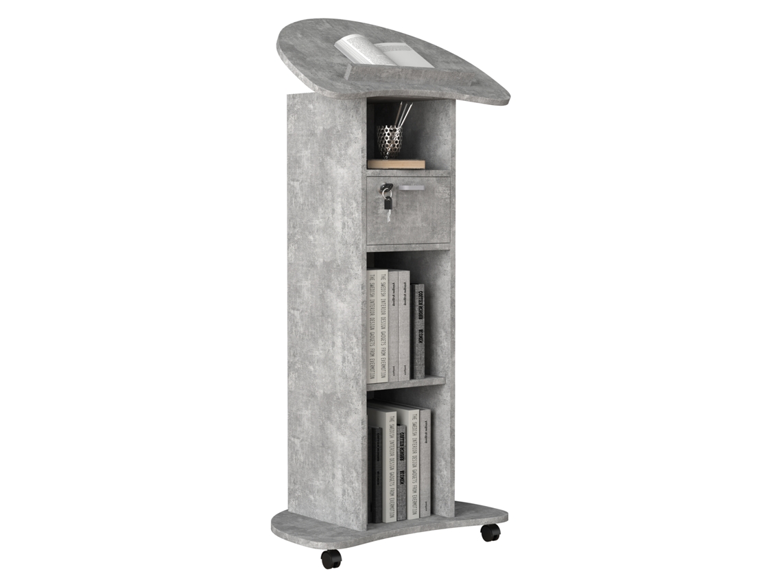 Mesa De Madeira Em Pé Speaker Desk Rolls Redola Vcm