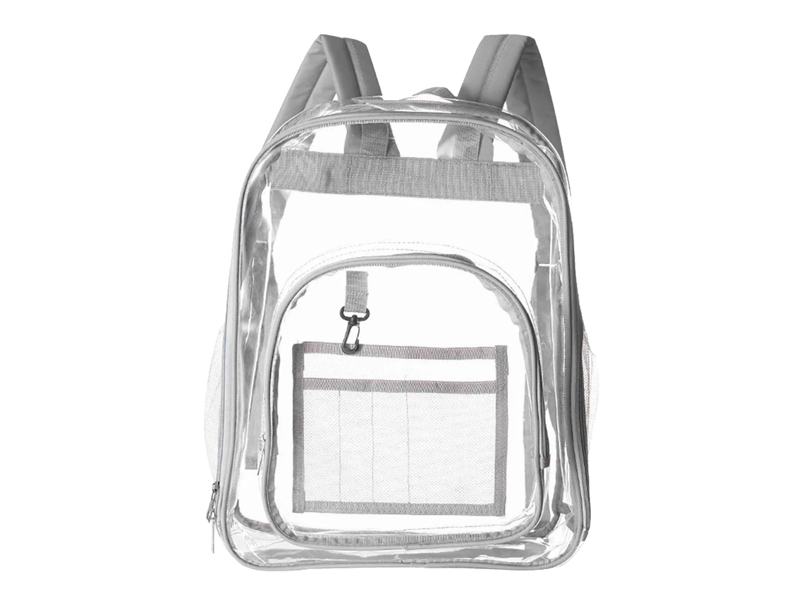 Mochila Escolar em PVC Cinza, Impermeável, Grande Capacidade CHABERLU