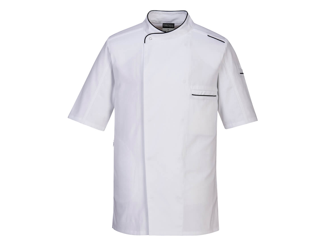 Jaqueta De Cozinha Surrey M/c Respirável E Moderna / Preto / P Portwest