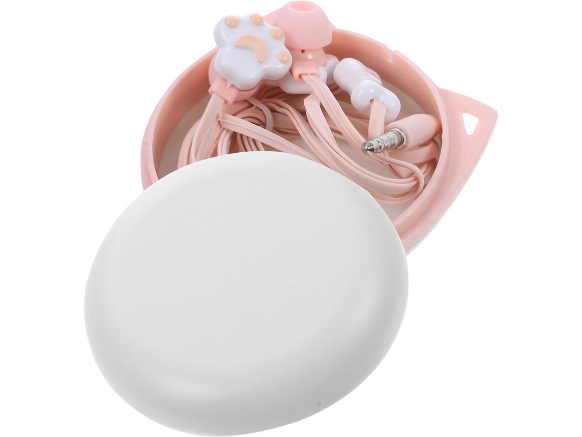 Jojofuny Auricolari Con Filo A Forma Di Zampa Gatto Per Bambini Custodia Cartone Animato, Materiali Abs E Silicone