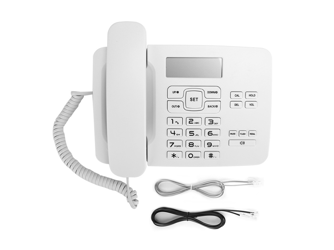 Telefone Para Casa E Escritório Com Sistema Dual Lcd E Calendário
