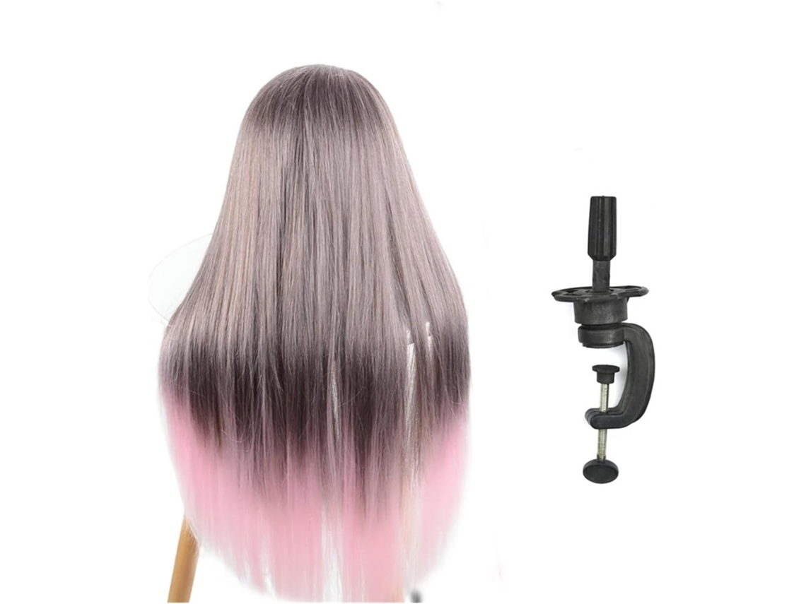 Cabeça de manequim SFUSHOS, com cabelo natural, para treinamento