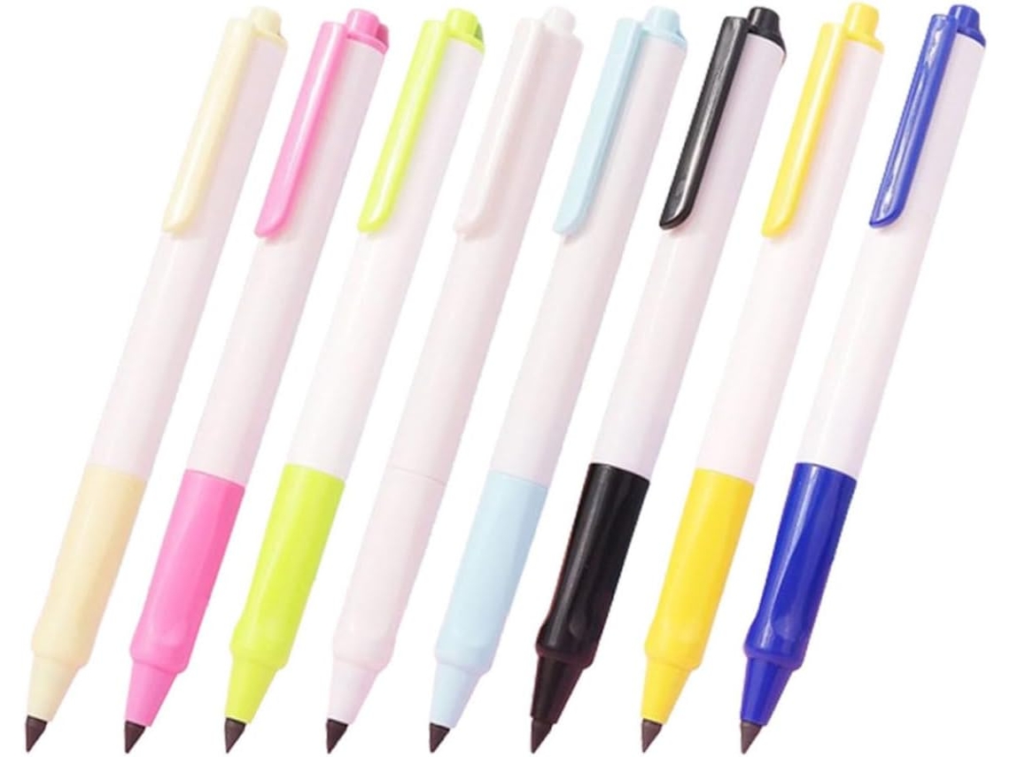 8 Pièces Crayon Infini À Pression Pour Étudiants Et Enseignants