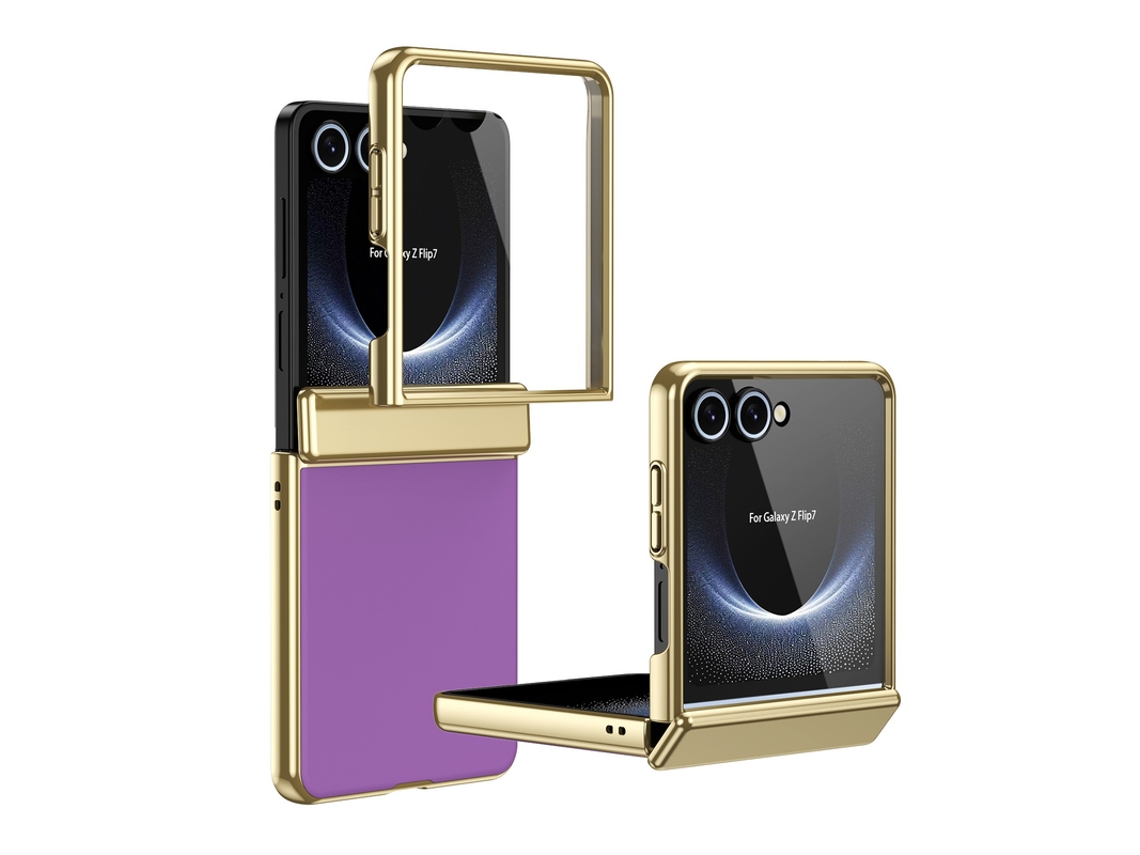 Capa Para Samsung Galaxy Z Flip 7 Protetor Ecrã Dobradiça 360 Roxo Czhhmart