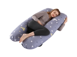 Almofada para Grávidas, Travesseiro de Dormir para Gestantes, Alívio Dor no Corpo Durante a Gravidez SPQMENT (150x80cm bolinhas Cinza)