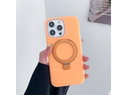 Suporte Casa Magsafe Para Iphone 15 Pro Silicone Laranja