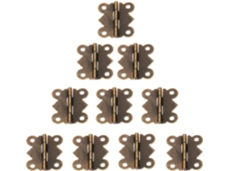Dobradiça De Topo Para Armário, Dobradiças Para Portas Dobráveis, 20 Peças, Mini Dobradiça Borboleta 25x20mm, Bronze