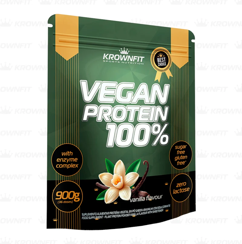Proteína Vegan Sem Lactose/sem Glúten Sabor A Baunilha 900g Krownfit Krownfit Health Fitness