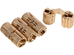 Pacote Com 4 Dobradiças Cilíndricas De Cobre 12 Mm Para Portas E