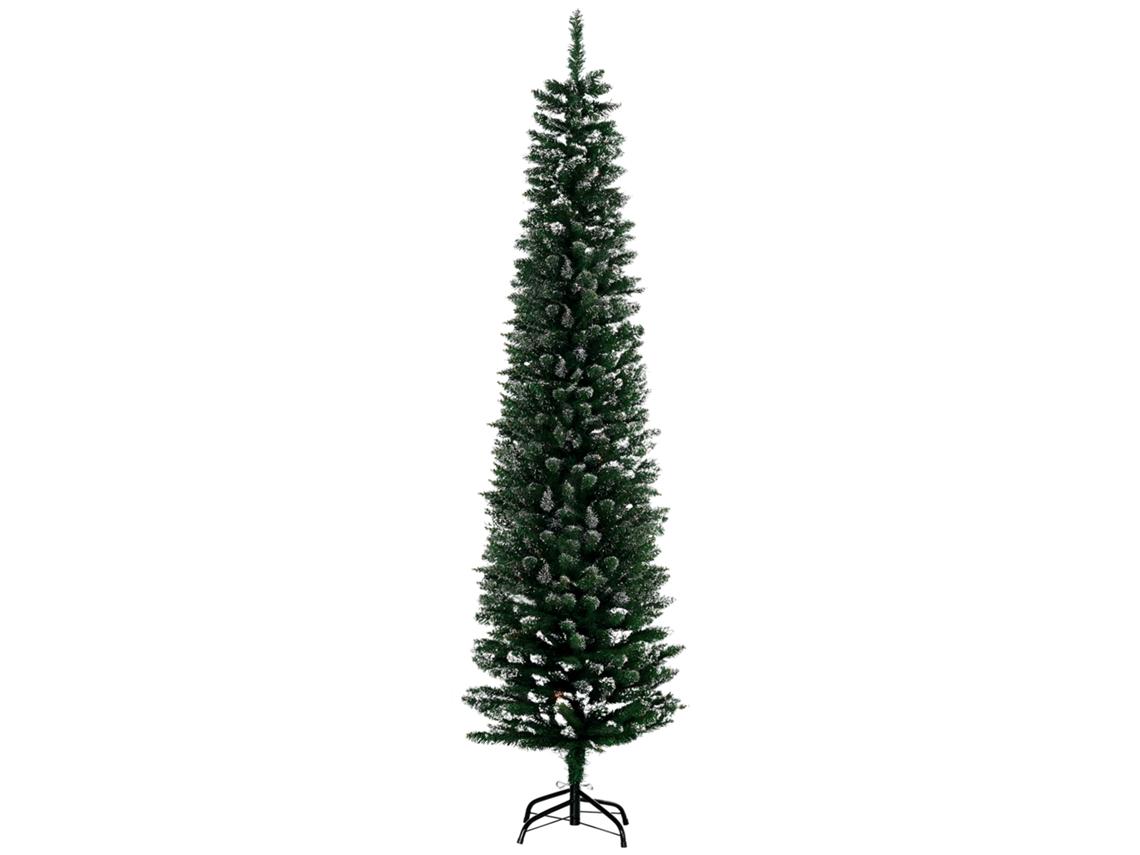 Árvore Natal 190cm 570 Ramos Pvc Ignífugo Base Dobrável Metal Verde