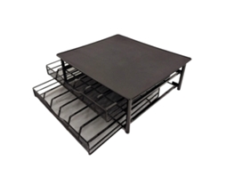 Suporte Para Cápsulas De Café, Capacidade Para 72 Cápsulas, Design Retrátil, Preto
