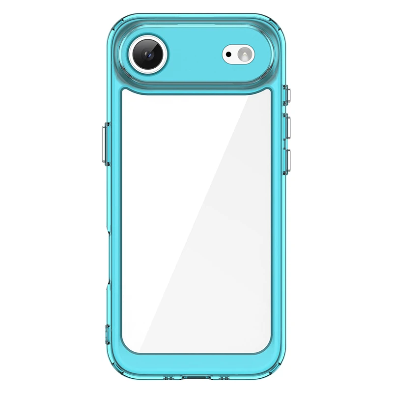 Capa Transparente De Silicone Macio Pctpu (azul, Para Iphone Air) Para Celular, À Prova De Quedas.
