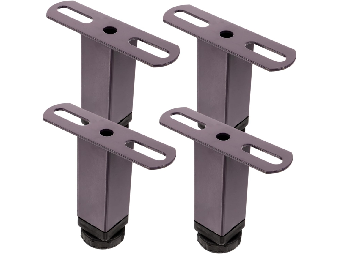 Ultechnovo Conjunto De 4 Pés Apoio Ajustáveis Para Cama, Em Metal, Para Substituição Da Estrutura Cama, Aumentam A