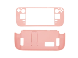Capa Kickstand LAXISCREED Steam Deck Rosa Anti impressões Digitais