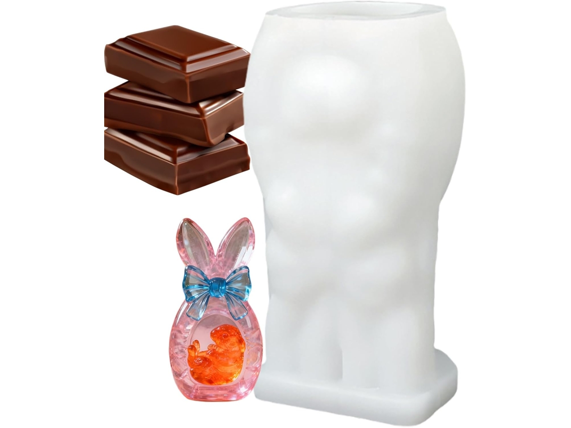 Molde De Silicone Para Velas - Molde De Qualidade Alimentar, Molde Para Vela De Coelhinho Da Páscoa