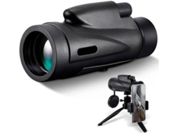 Monóculo ENZONS 10X50 Ultra Hd para Observação de Pássaros Adultos Alça de Mão de Montagem em Trilho de Prisma Bak4 Prism Picatinny de -Preto