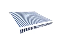 Vidaxl Tecido De Substituição Para Toldo Azul E Branco 330x245 Cm Poliéster