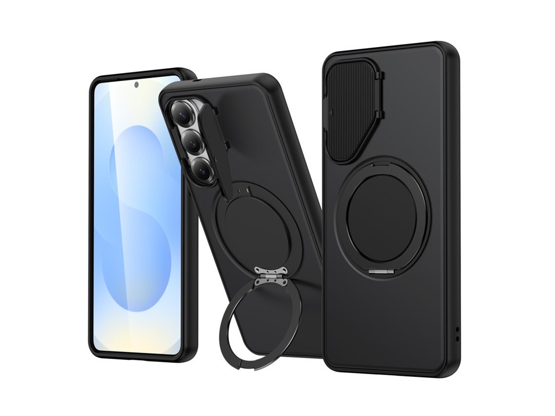 Capa Magnética Para Celular Com Suporte Giratório, Proteção Para A .preto série Shell God Sbl, Samsung A17