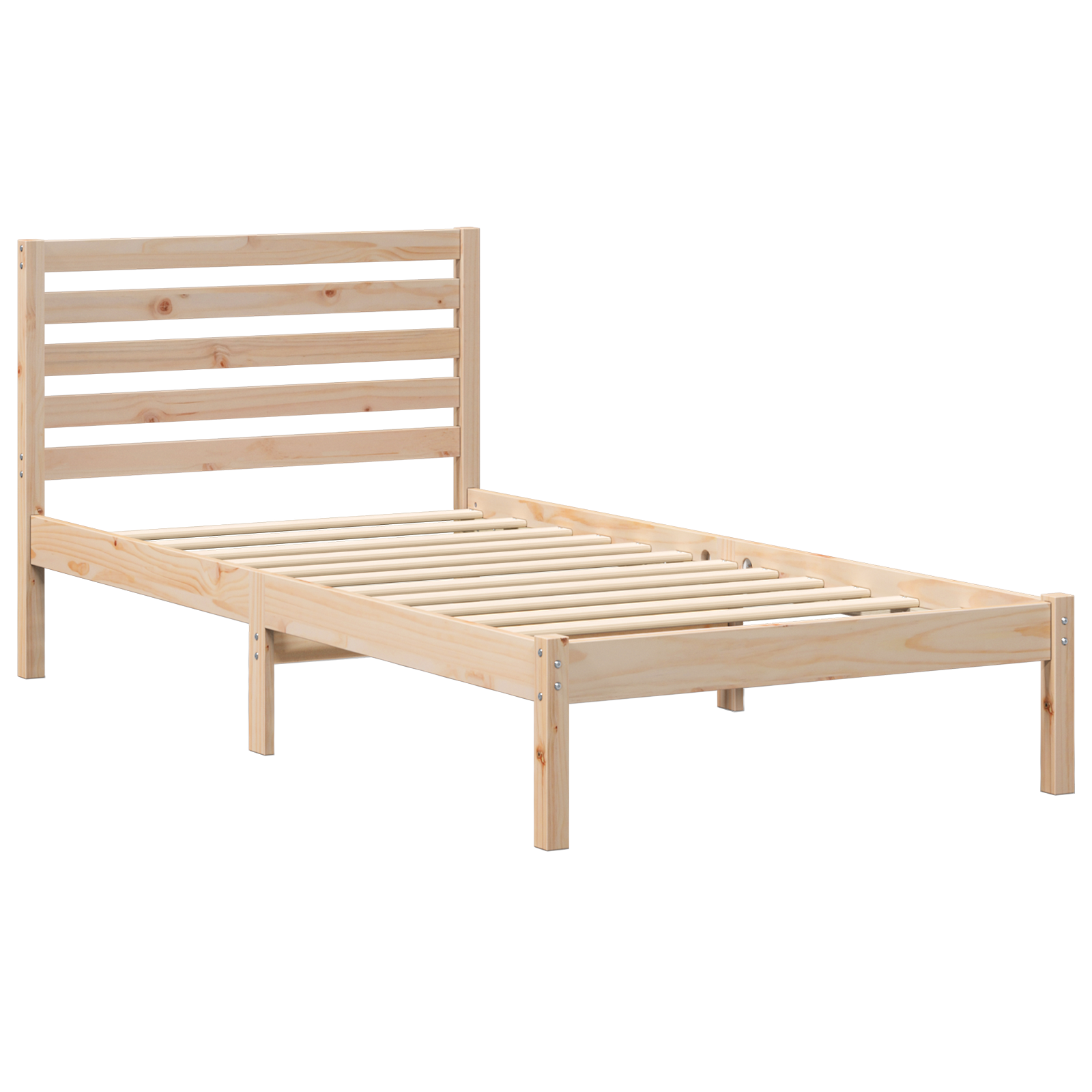 Conjunto 1 Estrado De Cama Plataforma Vidaxl Castanho Madeira De Pinho Maciça (100 X 200 Cm)