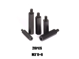Pilar Sextavado Macho Fêmea M3 20/180 Peças, Espaçador De Nylon, Coluna Para Pcb, Placa Mãe, Espaçador De Plástico, Parafusos Phillips Brilvibera