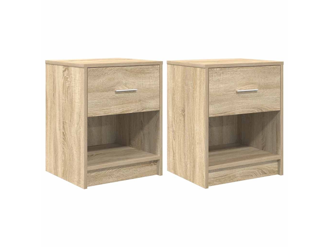 Mesas de Cabeceira 2 Pcs com Gaveta 40x34x50 Cm Carvalho Sonoma MAISON EXCLUSIVE